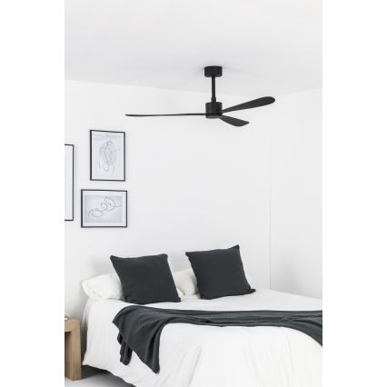 FARO 33761WT - Ventoinha de teto AMELIA L preto diâmetro 132 cm Wi-Fi Tuya + comando