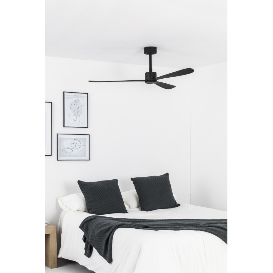 FARO 33761WT - Ventoinha de teto AMELIA L preto diâmetro 132 cm Wi-Fi Tuya + comando