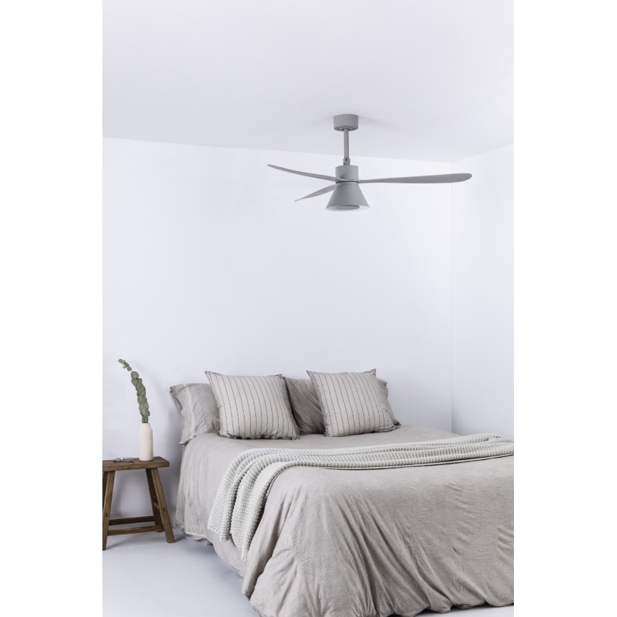 FARO 33762WT-24 - Ventoinha de teto LED com regulação AMELIA L CONE LED/20W/230V 2700/3500/5000K cinzento diâmetro 132 cm Wi-Fi Tuya + comando