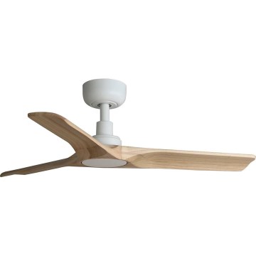 FARO 33805WT - Ventoinha de teto HEYWOOD S madeira/branco diâmetro 90 cm Wi-Fi Tuya + comando