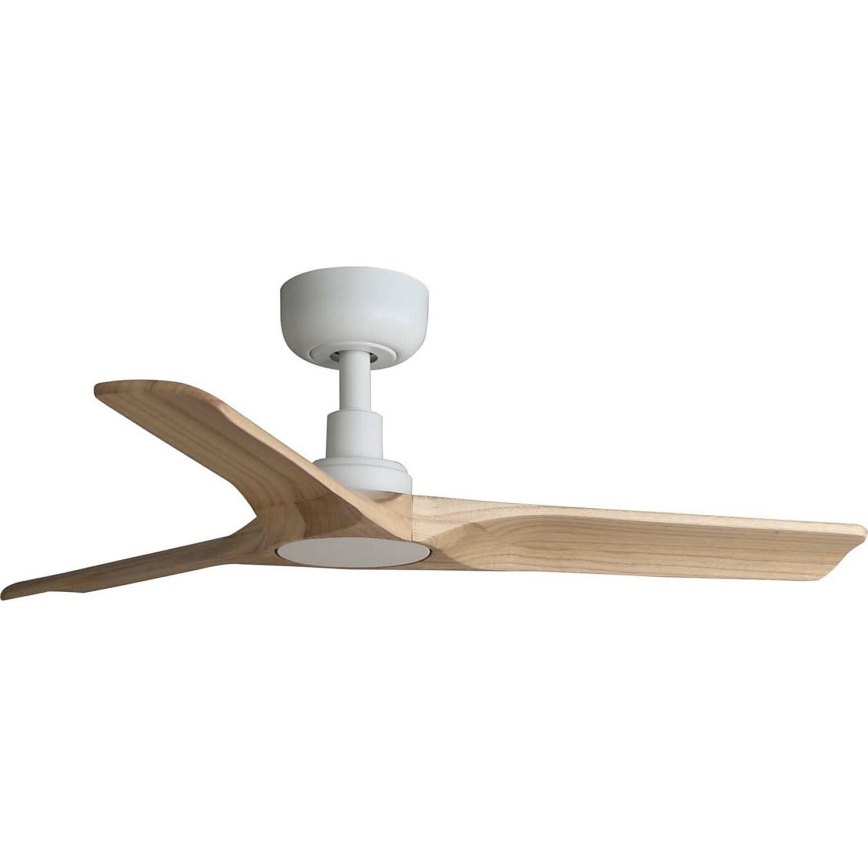 FARO 33805WT - Ventoinha de teto HEYWOOD S madeira/branco diâmetro 90 cm Wi-Fi Tuya + comando