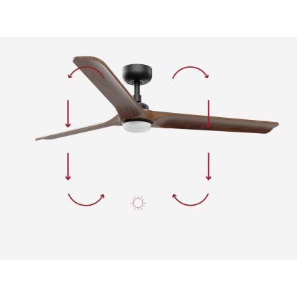 FARO 33809-1TW - Ventilador LED regulável HEYWOOD LED/10W/230V 2700/4000/6500K diâmetro 132 cm + controlo remoto