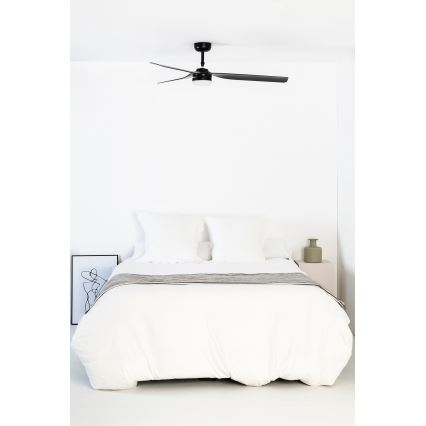 FARO 33815WT-21 - Ventoinha de teto LED com regulação PUNT M LED/18W/230V 3000/4200/6500K preto diâmetro 132 cm Wi-Fi Tuya + comando