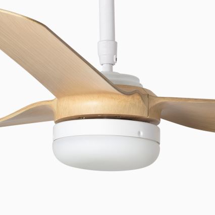 FARO 33816-20 - Ventoinha de teto LED PUNT LED/18W/230V Wi-Fi bege/branco + comando