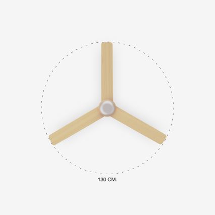 FARO 33816-20 - Ventoinha de teto LED PUNT LED/18W/230V Wi-Fi bege/branco + comando