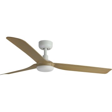 FARO 33816WT - Ventoinha de teto PUNT M castanho/branco diâmetro 132 cm Wi-Fi Tuya + comando