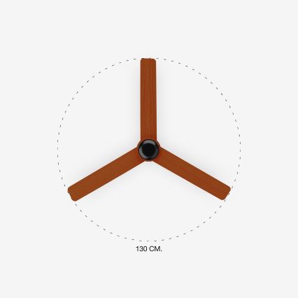 FARO 33817 - Ventilador de teto PUNT castanho/preto Ø 130 cm + controlo remoto