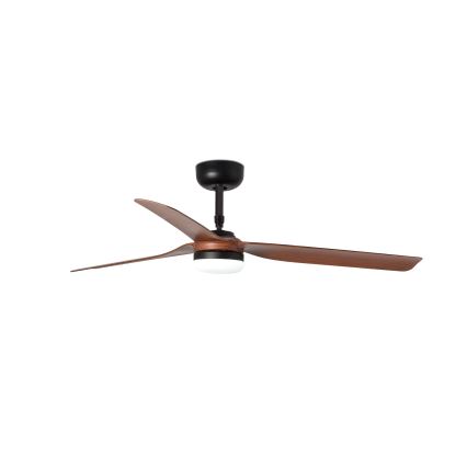 FARO 33817WT-21 - Ventoinha de teto LED com regulação PUNT M LED/18W/230V castanho/preto diâmetro 132 cm Wi-Fi Tuya + comando