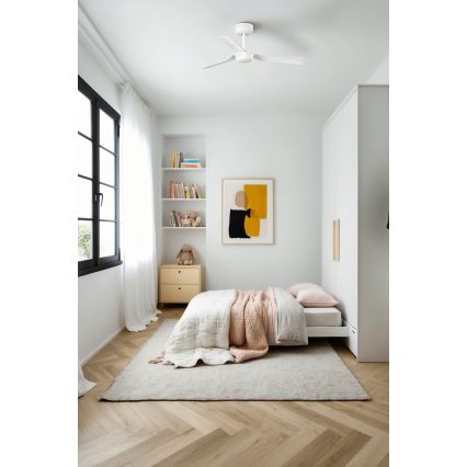 FARO 33820 - Ventoinha de teto MINI PUNT S branco diâmetro 90 cm + comando