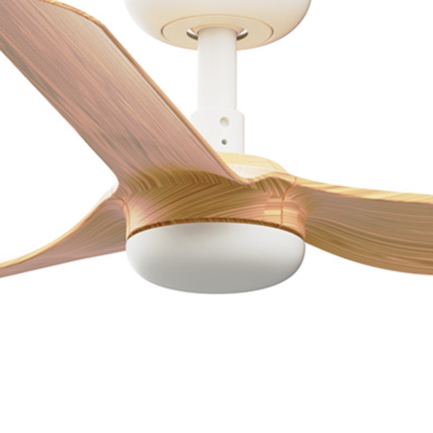 FARO 33821WT - Ventoinha de teto MINI PUNT S castanho/branco diâmetro 90 cm Wi-Fi Tuya + comando
