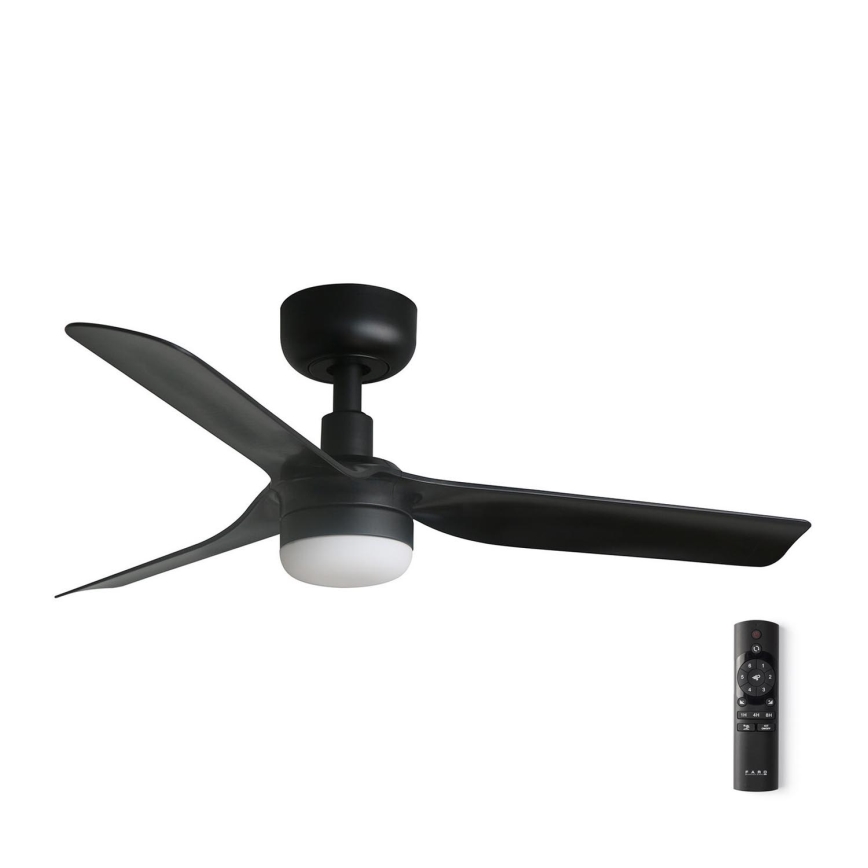FARO 33822-1TW - Ventoinha de teto regulável LED MINI PUNT S LED/10W 2700/4000/6000K preto d. 90 cm + comando