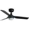 FARO 33822WT-1TW - Ventoinha de teto LED com regulação MINI PUNT S LED/10W/230V 2700/4000/6000K preto diâmetro 90 cm Wi-Fi Tuya + comando