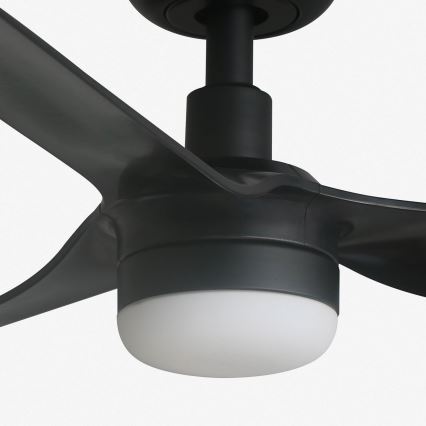 FARO 33822WT-1TW - Ventoinha de teto LED com regulação MINI PUNT S LED/10W/230V 2700/4000/6000K preto diâmetro 90 cm Wi-Fi Tuya + comando