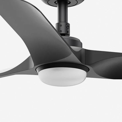 FARO 33825WT-1TW - Ventoinha de teto LED com regulação HEY S LED/10W/230V 2700/4000/6000K preto diâmetro 90 cm Wi-Fi Tuya + comando