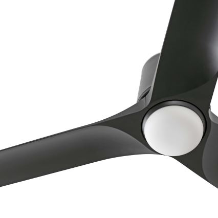 FARO 33827-1TW - Ventoinha de teto LED com regulação HEY TUB S LED/10W/230V 2700/4000/6000K preto diâmetro 90 cm + comando