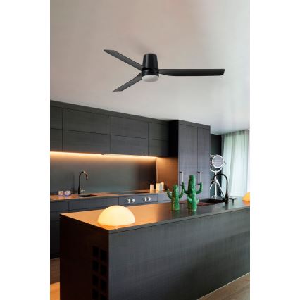 FARO 33829-1TW - Ventoinha de teto LED com regulação PUNT TUB M LED/18W/230V 3000/4200/6500K diâmetro 130 cm branco/castanho + comando