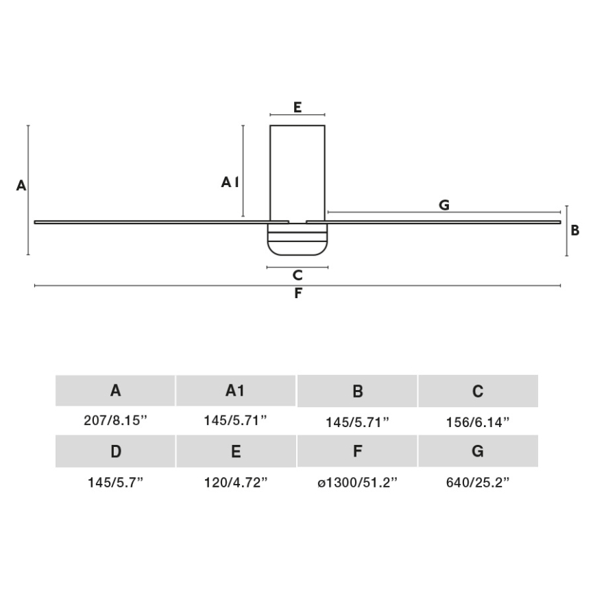 FARO 33829 - Ventoinha de teto PUNT TUB M castanho/branco diâmetro 130 cm + comando