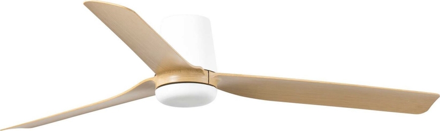 FARO 33829WT - Ventoinha de teto PUNT TUB M castanho/branco diâmetro 132 cm Wi-Fi Tuya + comando