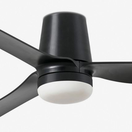 FARO 33830WT-1TW - Ventoinha de teto LED com regulação PUNT TUB M LED/18W/230V 3000/4200/6500K preto diâmetro 132 cm Wi-Fi Tuya + comando
