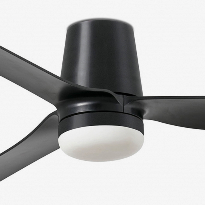 FARO 33830WT-1TW - Ventoinha de teto LED com regulação PUNT TUB M LED/18W/230V 3000/4200/6500K preto diâmetro 132 cm Wi-Fi Tuya + comando