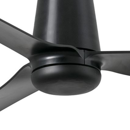 FARO 33830WT - Ventoinha de teto PUNT TUB M preto diâmetro 132 cm Wi-Fi Tuya + comando