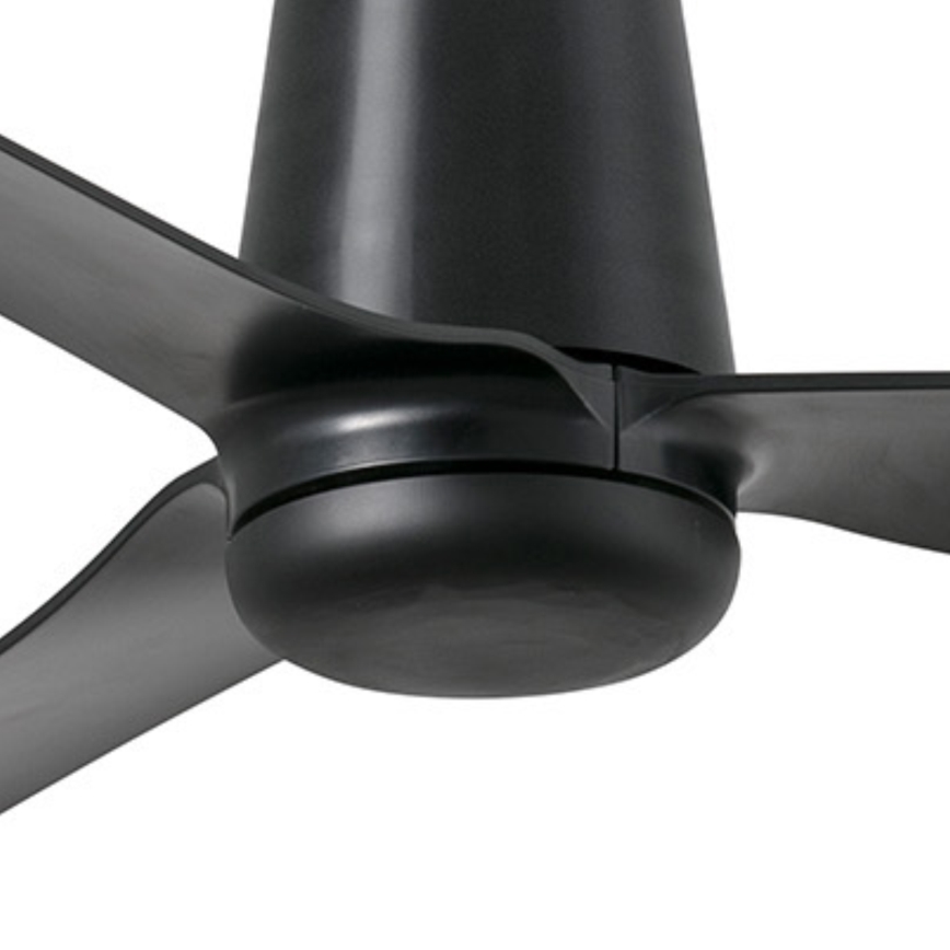 FARO 33830WT - Ventoinha de teto PUNT TUB M preto diâmetro 132 cm Wi-Fi Tuya + comando