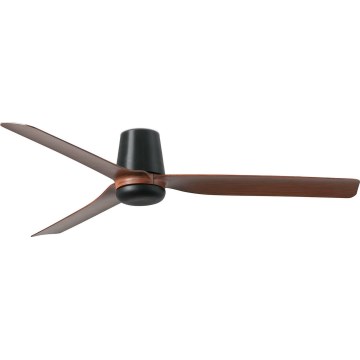 FARO 33831WT - Ventoinha de teto PUNT TUB M castanho/preto diâmetro 132 cm Wi-Fi Tuya + comando