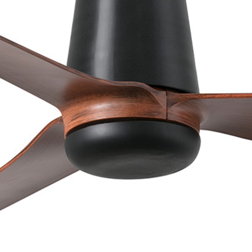 FARO 33831WT - Ventoinha de teto PUNT TUB M castanho/preto diâmetro 132 cm Wi-Fi Tuya + comando