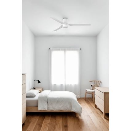 FARO 33832WT-1TW - Ventoinha de teto LED com regulação MINI PUNT TUB S LED/10W/230V 2700/4000/6000K branco diâmetro 90 cm Wi-Fi Tuya + comando