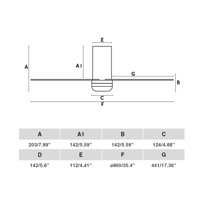 FARO 33833WT - Ventoinha de teto MINI PUNT TUB S castanho/branco diâmetro 90 cm Wi-Fi Tuya + comando