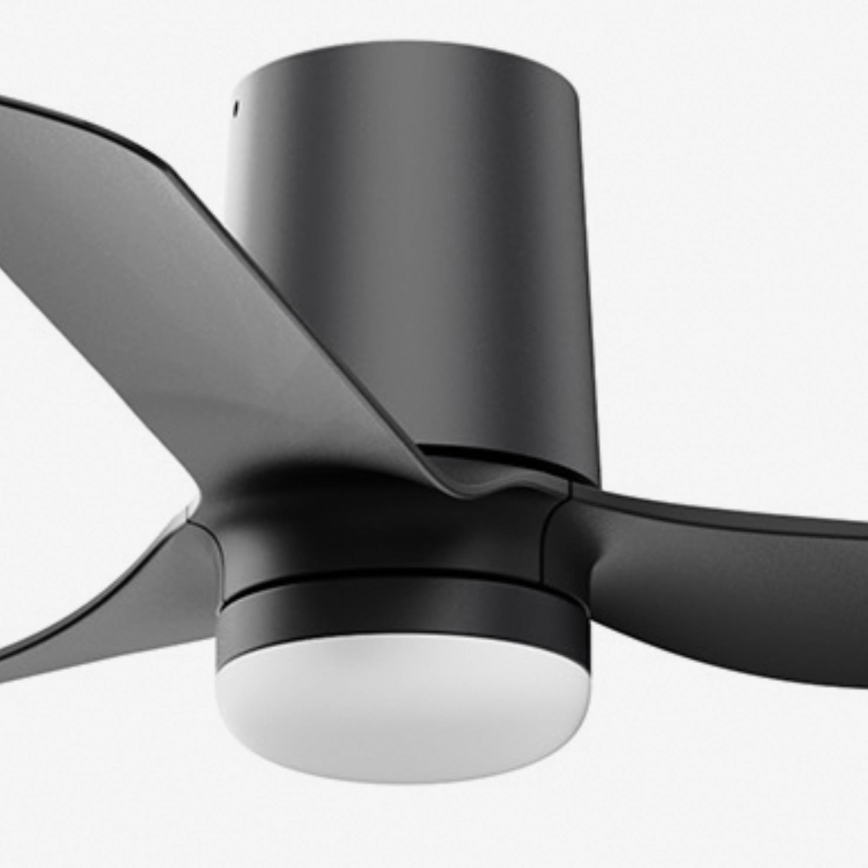FARO 33834WT-1TW - Ventoinha de teto LED com regulação MINI PUNT TUB S LED/10W/230V 2700/4000/6000K preto diâmetro 90 cm Wi-Fi Tuya + comando