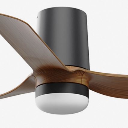 FARO 33835WT-1TW - Ventoinha de teto LED com regulação MINI PUNT TUB S LED/10W/230V 2700/4000/6000K castanho/preto diâmetro 90 cm Wi-Fi Tuya + comando