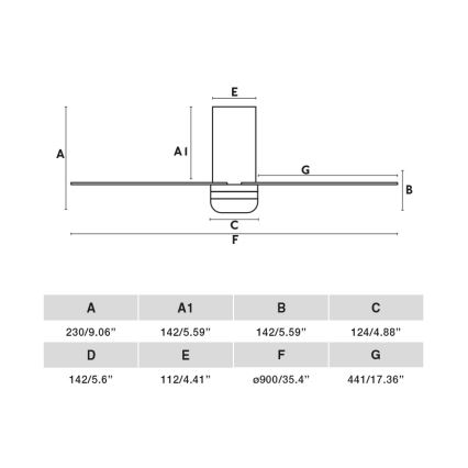 FARO 33835WT-1TW - Ventoinha de teto LED com regulação MINI PUNT TUB S LED/10W/230V 2700/4000/6000K castanho/preto diâmetro 90 cm Wi-Fi Tuya + comando