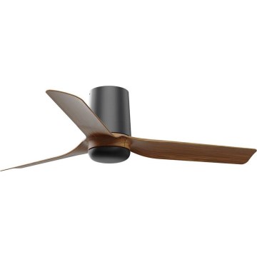 FARO 33835WT - Ventoinha de teto MINI PUNT TUB S castanho/preto diâmetro 90 cm Wi-Fi Tuya + comando