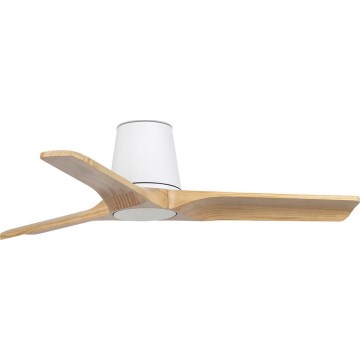 FARO 33836 - Ventoinha de teto HEYWOOD TUB S pinho/branco diâmetro 90 cm + comando