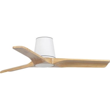 FARO 33836WT - Ventoinha de teto HEYWOOD TUB S pinho/branco diâmetro 90 cm Wi-Fi Tuya + comando