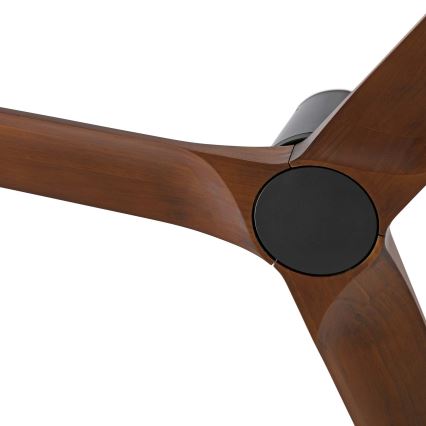 FARO 33837WT - Ventilador de teto HEYWOOD TUB em pinho/preto diâmetro 90 cm Wi-Fi Tuya + controlo remoto