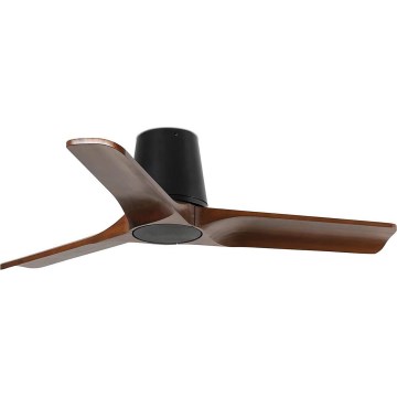 FARO 33837WT - Ventoinha de teto HEYWOOD TUB S pinho/preto diâmetro 90 cm Wi-Fi Tuya + comando