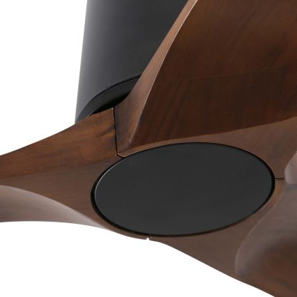 FARO 33837WT - Ventoinha de teto HEYWOOD TUB S pinho/preto diâmetro 90 cm Wi-Fi Tuya + comando