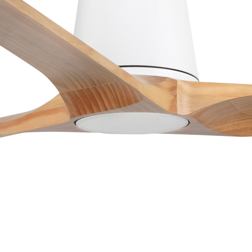 FARO 33838 - Ventoinha de teto HEYWOOD TUB L pinho/branco diâmetro 132 cm + comando