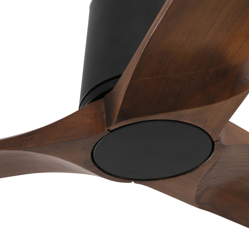 FARO 33839WT - Ventoinha de teto HEYWOOD TUB L pinho/preto diâmetro 132 cm Wi-Fi Tuya + comando