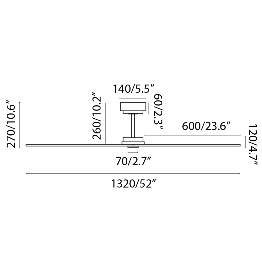 FARO 34100 - Ventoinha de teto MILOS preto + comando