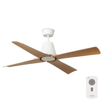 FARO 34105 - Ventoinha de teto TYPHOON M castanho/branco IP44 + comando