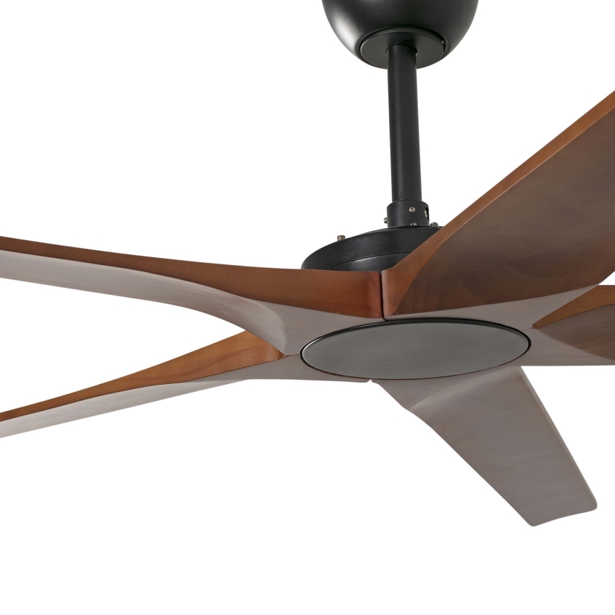 FARO 34190WT - Ventoinha de teto BIGWOOD XL pinho/preto diâmetro 200 cm Wi-Fi Tuya + comando