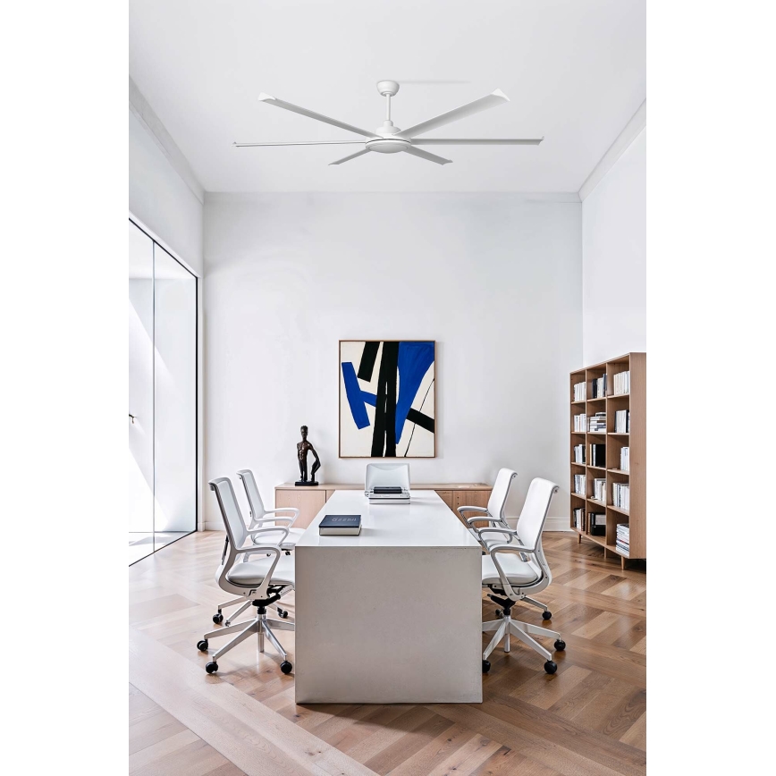 FARO 34202-130 - Ventoinha de teto LED ROTTERDAM XL LED/32W/230V branco diâmetro 200 cm + comando