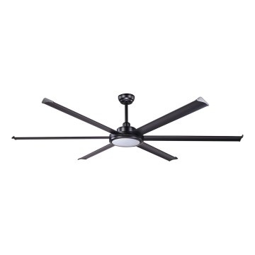 FARO 34203-130 - Ventoinha de teto LED ROTTERDAM XL LED/32W/230V preto diâmetro 200 cm + comando