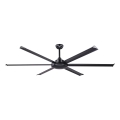FARO 34203 - Ventoinha de teto ROTTERDAM XL preto diâmetro 200 cm + comando