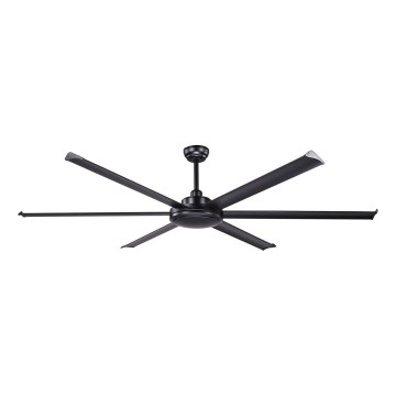 FARO 34203 - Ventoinha de teto ROTTERDAM XL preto diâmetro 200 cm + comando
