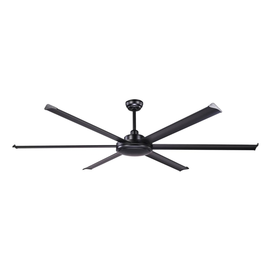 FARO 34203 - Ventoinha de teto ROTTERDAM XL preto diâmetro 200 cm + comando