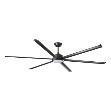 FARO 34207-130 - Ventoinha de teto LED com regulação ROTTERDAM XXL LED/32W/230V preto diâmetro 250 cm + comando